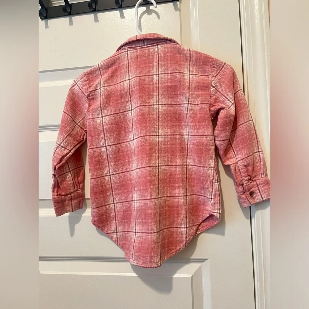 Old Navy Pink Plaid Button Down Shirt